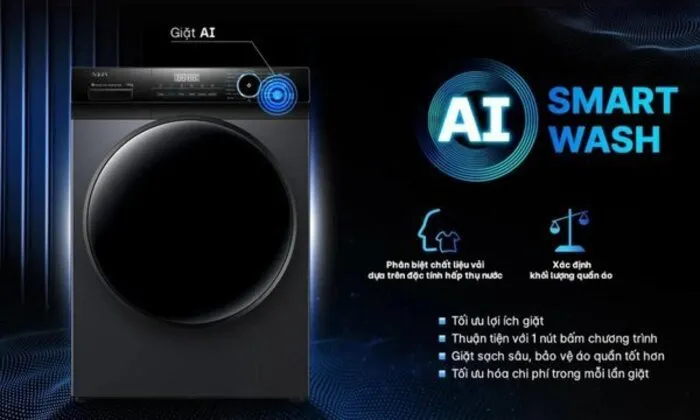 Nhận biết chất liệu vải, tối ưu chu trình giặt với AI Smart Wash